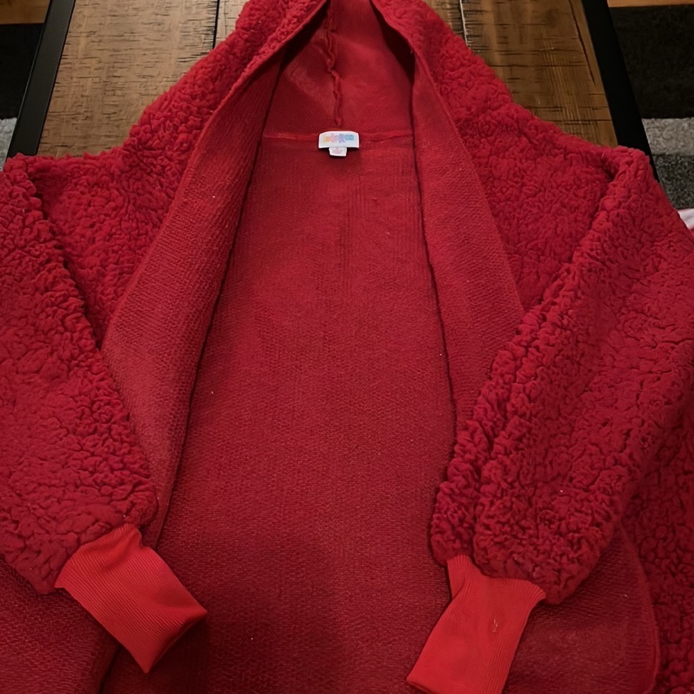 LuLaRoe Teddy Bear Hooded fleece Jacket